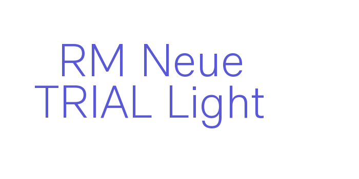 RM Neue TRIAL Light Font Download