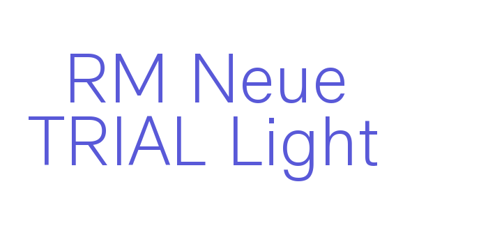 RM Neue TRIAL Light Font