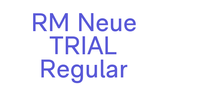 RM Neue TRIAL Regular Font Download