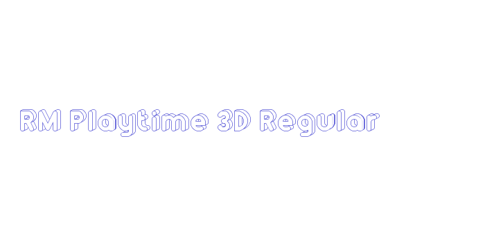 RM Playtime 3D Regular Font Download