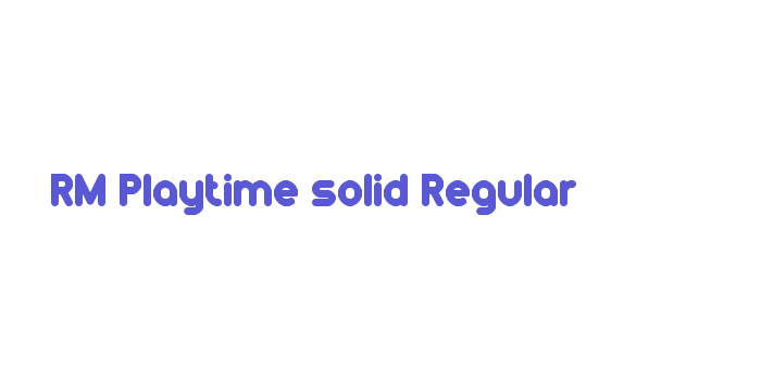 RM Playtime solid Regular Font Download