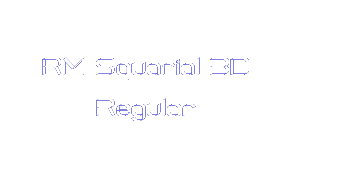 RM Squarial 3D Regular Font Download