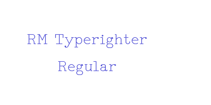 RM Typerighter Regular Font