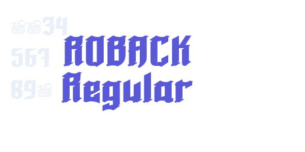 ROBACK Regular font