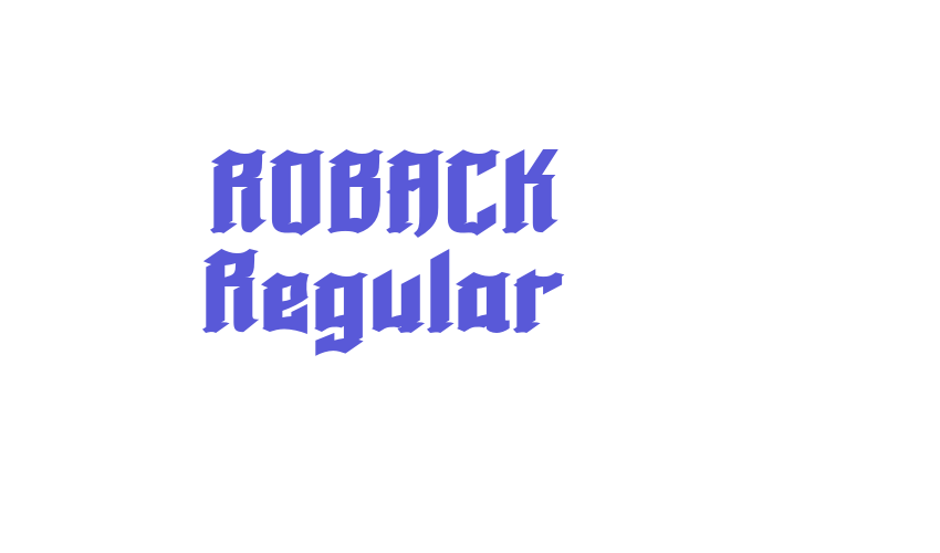 ROBACK Regular Font Download