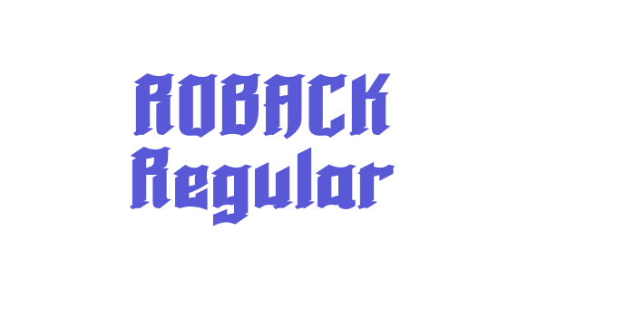 ROBACK Regular Font Download