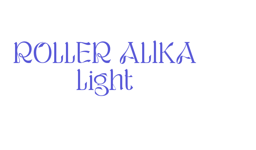 ROLLER ALIKA Light Font