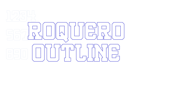 ROQUERO Outline font free