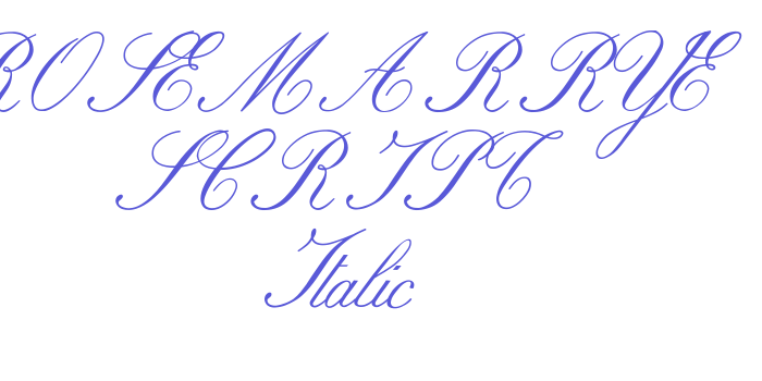 ROSEMARRYE SCRIPT Italic Font