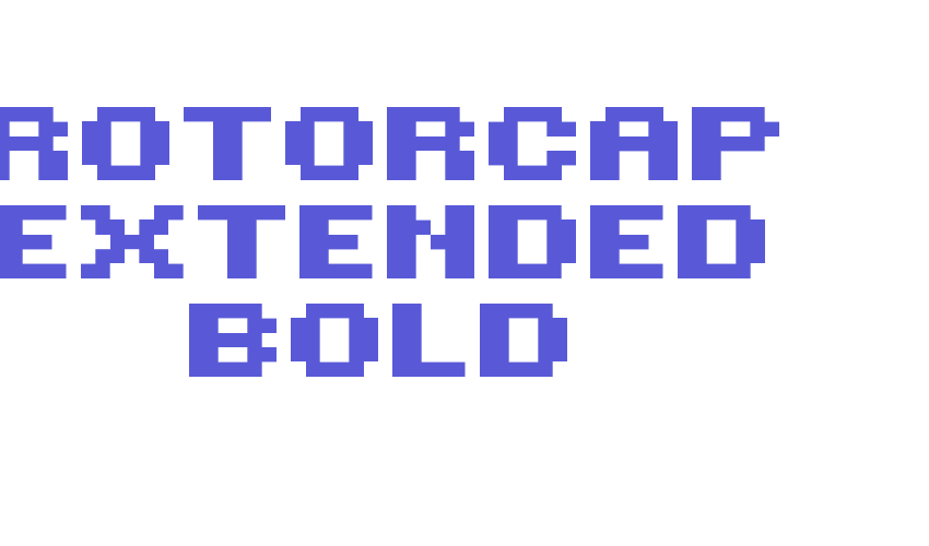 ROTORcap Extended Bold Font