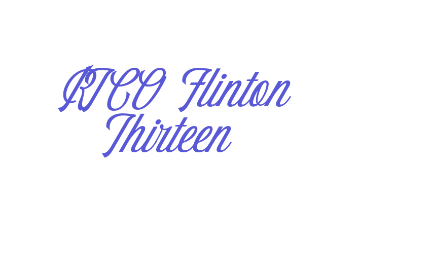 RTCO Flinton Thirteen Font Download