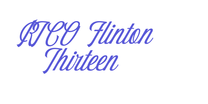 RTCO Flinton Thirteen Font