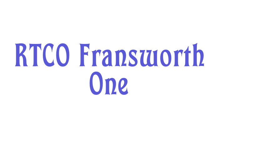 RTCO Fransworth One Font Download