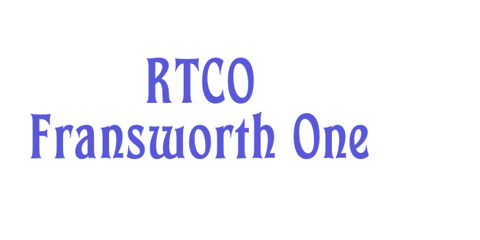 RTCO Fransworth One Font Download