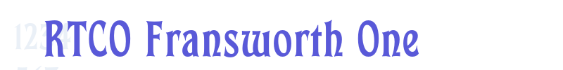 RTCO Fransworth One font