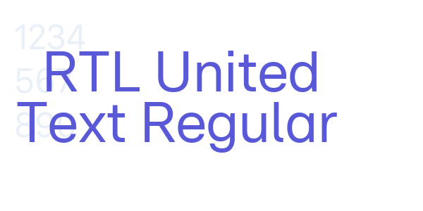 RTL United Text Regular font