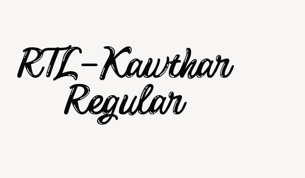 RTL-Kawthar Regular Font