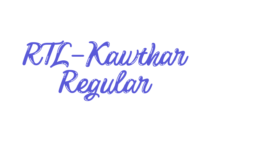 RTL-Kawthar Regular Font