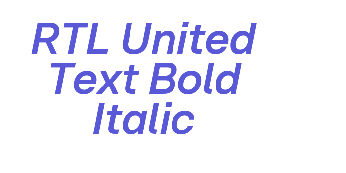 RTL United Text Bold Italic Font Download