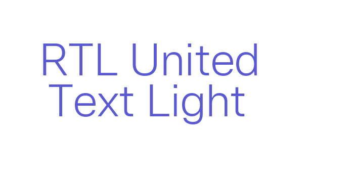 RTL United Text Light Font Download