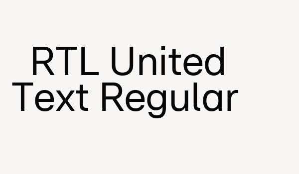 RTL United Text Regular Font