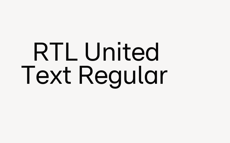 RTL United Text Regular Font