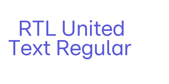 RTL United Text Regular Font Download