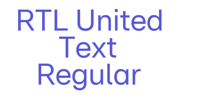 RTL United Text Regular Font