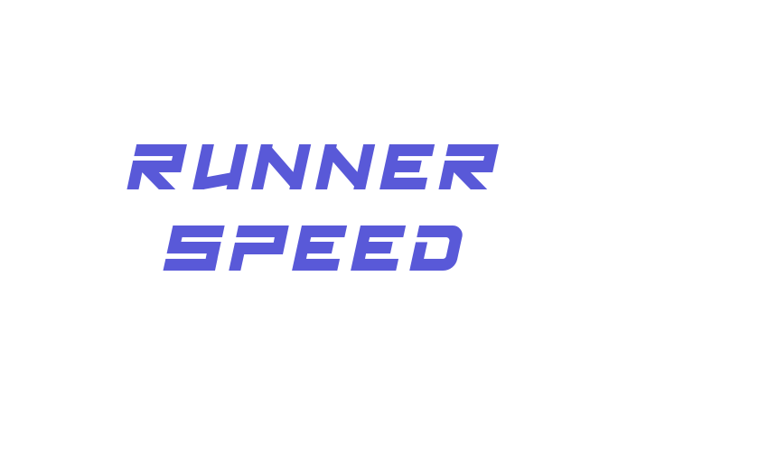 RUNNER SPEED Font Download