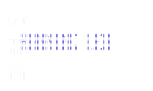 RUNNING LED Font