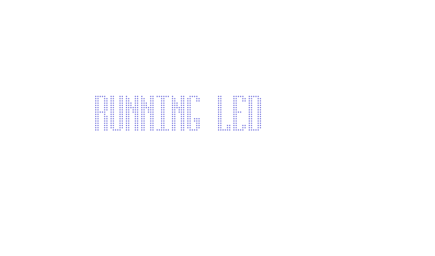 RUNNING LED Font Download