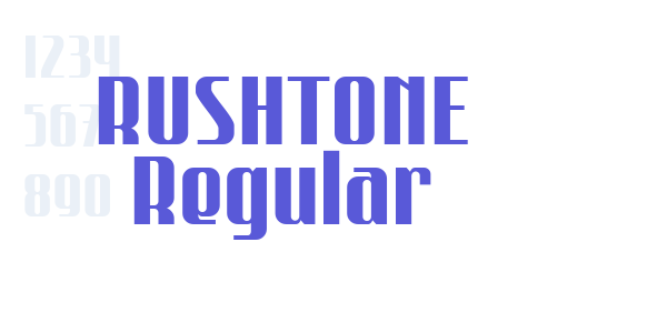 RUSHTONE Regular font free