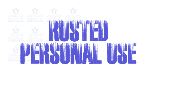 RUSTED PERSONAL USE font free