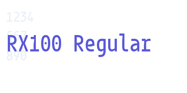 RX100 Regular font