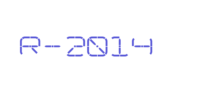 R-2014 Font Download