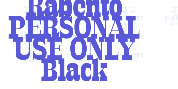 Rabento PERSONAL USE ONLY Black font