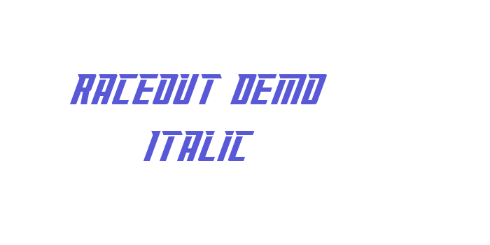 Raceout Demo Italic Font Download