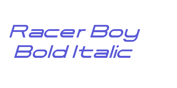 Racer Boy Bold Italic Font Download