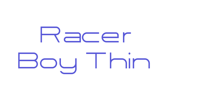 Racer Boy Thin Font