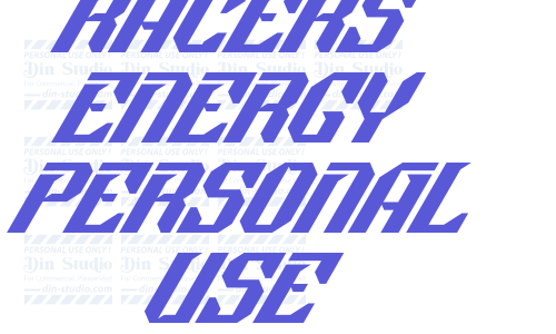 Racers Energy Personal Use Font Download