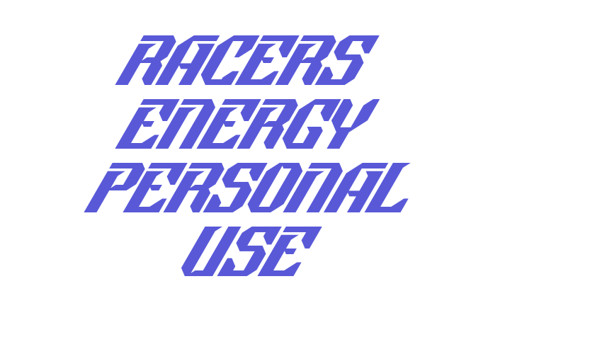 Racers Energy Personal Use Font Download