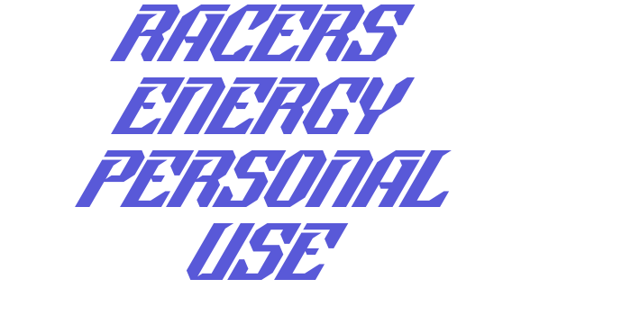 Racers Energy Personal Use Font Download