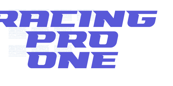 Racing Pro One font free