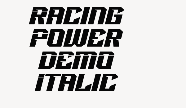 Racing Power DEMO Italic Font