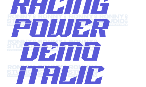 Racing Power DEMO Italic Font Download