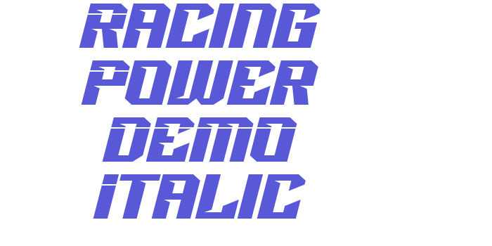 Racing Power DEMO Italic Font Download