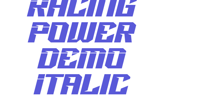 Racing Power DEMO Italic Font