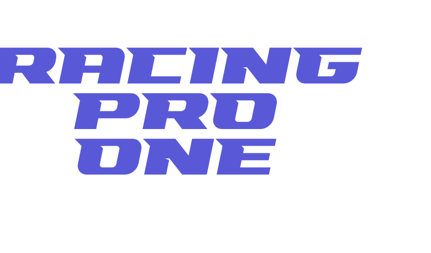 Racing Pro One Font Download