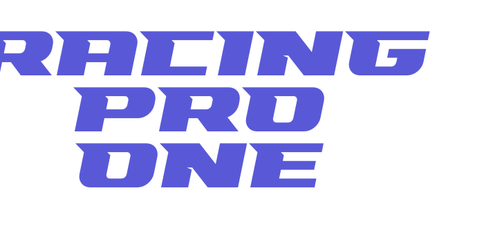 Racing Pro One Font Download