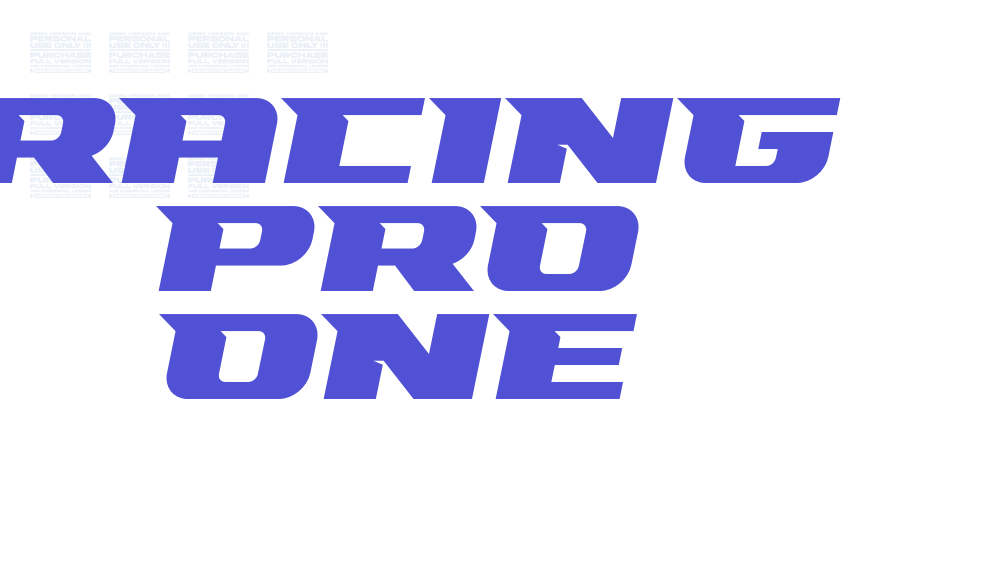 Racing Pro One-font-download